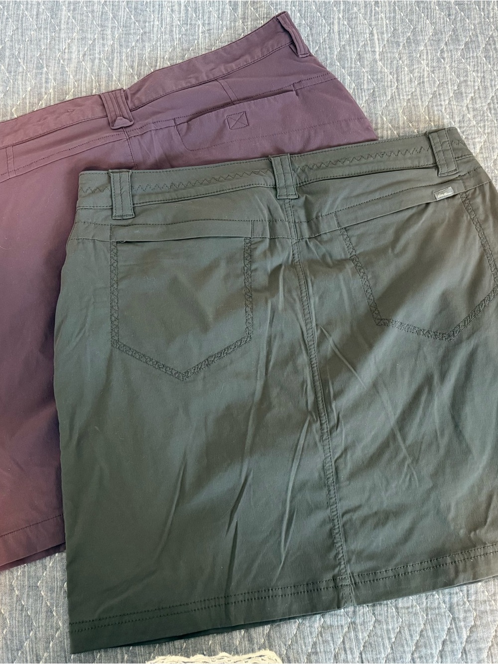 Two Eddie Bauer Women's Skorts in Plum and Gray - Size 10 - Picture 8 of 10